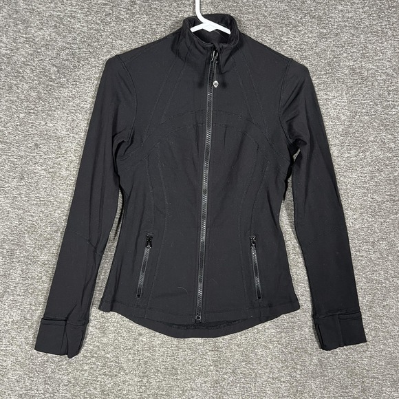 lululemon athletica Pants - Lululemon Define Jacket Womens 6 Black Full Zip Thumbholes Track Athletic Yoga